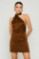 Picture of Premium satin mini dress with scarf