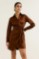 Picture of Premium satin mini wrap dress with tie