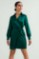 Picture of Premium satin mini wrap dress with tie