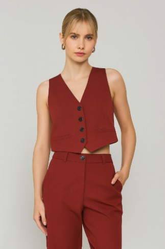 Εικόνα της Γιλέκο ελαστικό basic με κουμπιά
