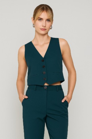 Εικόνα της Γιλέκο ελαστικό basic με κουμπιά