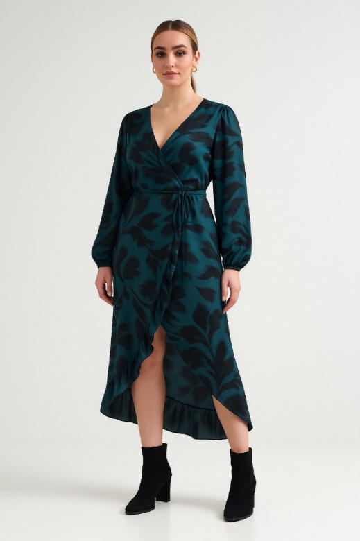 Picture of Printed wrap wrap dress