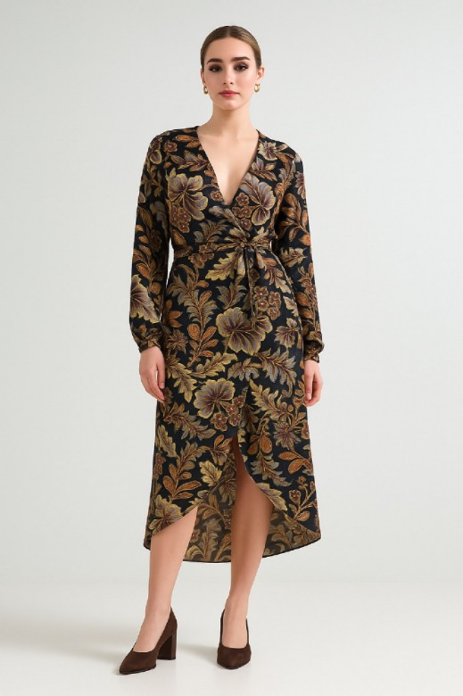 Picture of Printed wrap wrap dress