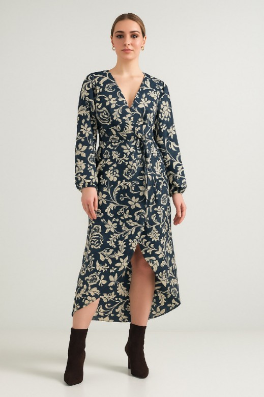 Picture of Printed wrap wrap dress