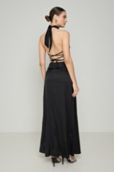 Εικόνα της Φόρεμα premium satin μάξι cut out
