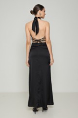 Εικόνα της Φόρεμα premium satin μάξι cut out