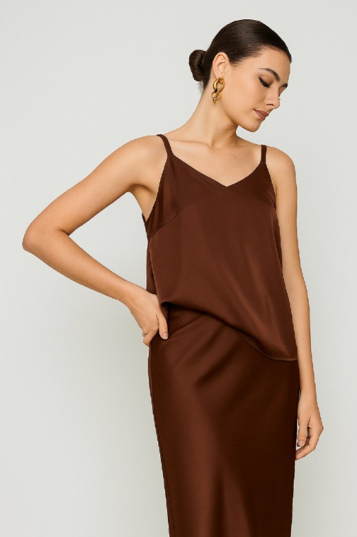 Picture of Satin blouse with thin straps