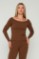 Picture of Essentians off-shoulder knitted top