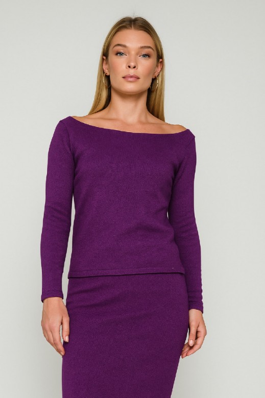Picture of Essentians off-shoulder knitted top