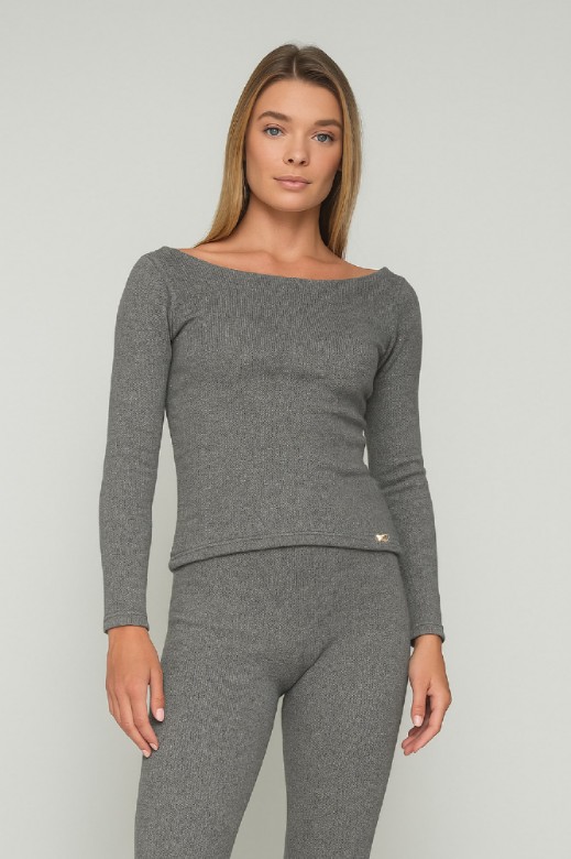 Picture of Essentians off-shoulder knitted top