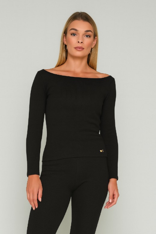 Εικόνα της Μπλουζάκι πλεκτό essentials off-shoulder