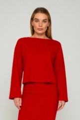 Picture of Essentians long-sleeved knitted blouse