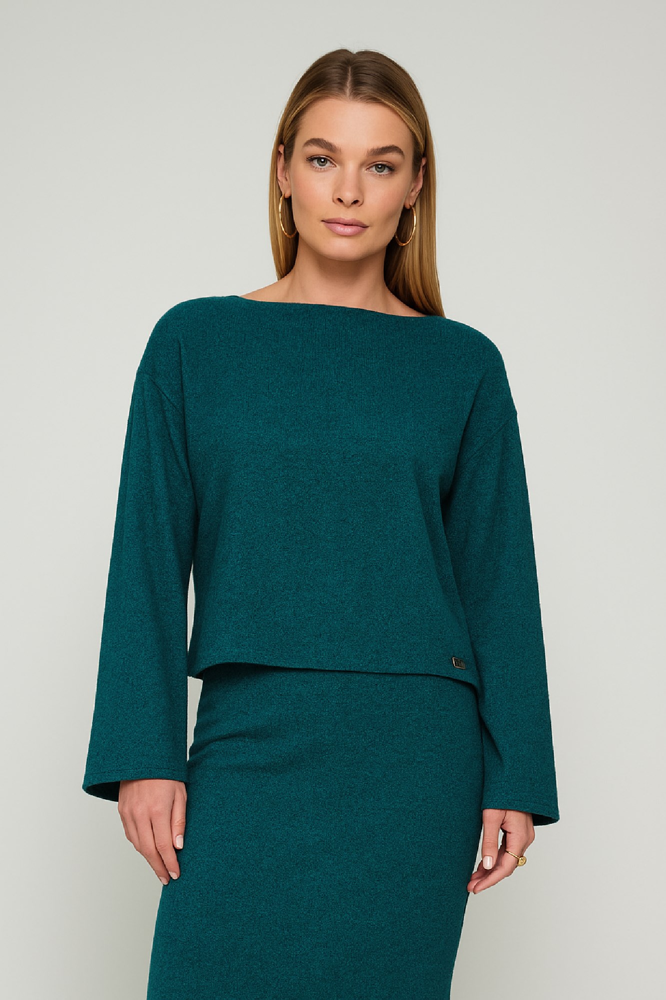 Picture of Essentians long-sleeved knitted blouse