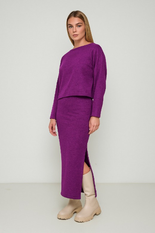 Picture of Essentians long-sleeved knitted blouse