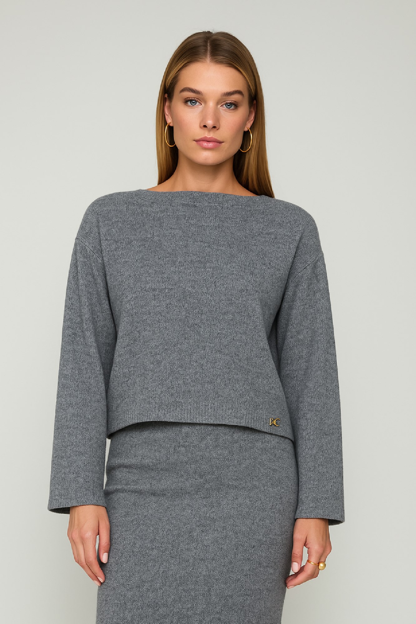 Picture of Essentians long-sleeved knitted blouse