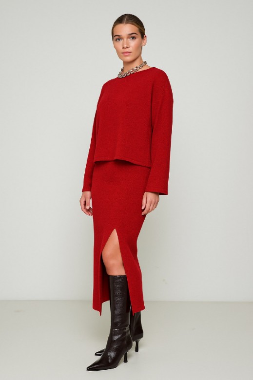 Picture of Essentians knitted skirt with slit
