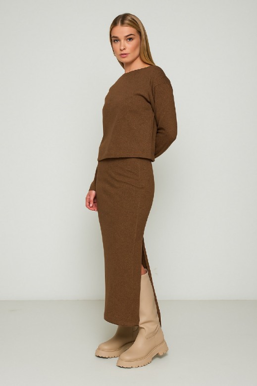 Picture of Essentians knitted skirt with slit