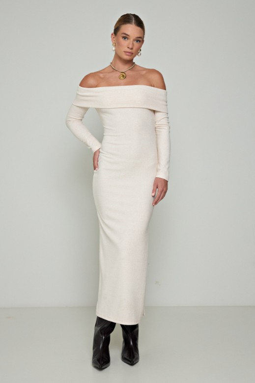 Εικόνα της Φόρεμα πλεκτό essentials Off-Shoulder