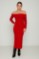 Picture of Essentians Off-Shoulder Knitted Dress