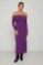 Picture of Essentians Off-Shoulder Knitted Dress