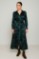Picture of Printed satin maxi dress with belt