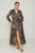 Picture of Printed satin maxi dress with belt