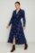 Picture of Printed satin maxi dress with belt