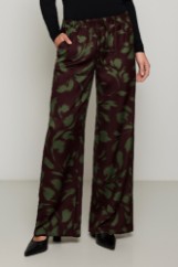 Picture of High-waisted, wide-leg printed satin pants