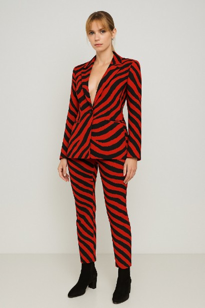 Picture of Slim zebra print Stretch jacket