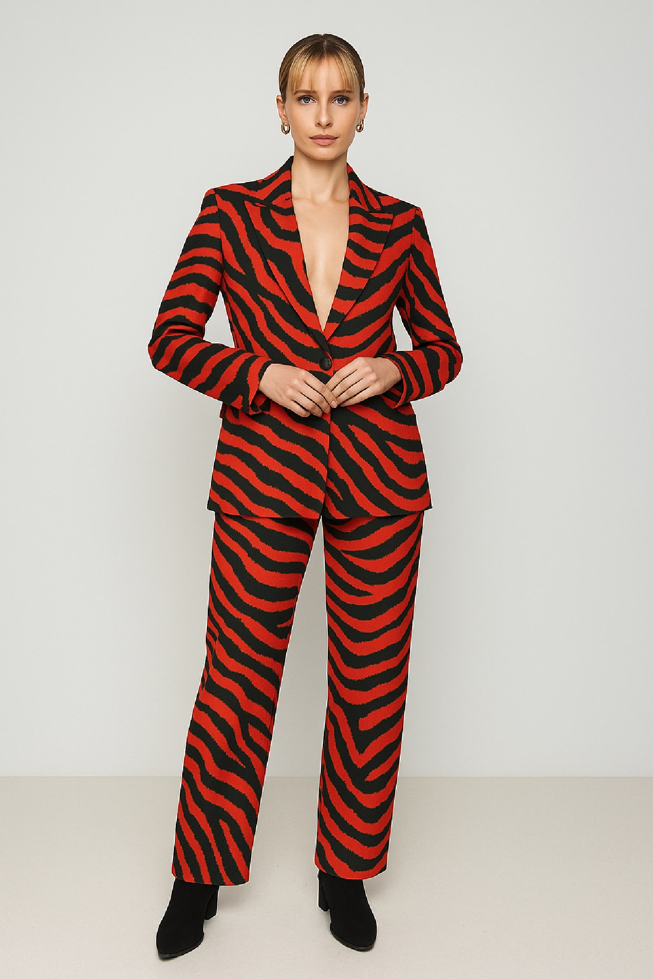 Picture of Slim zebra print Stretch jacket