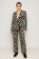 Picture of Zebra print elastic office trousers