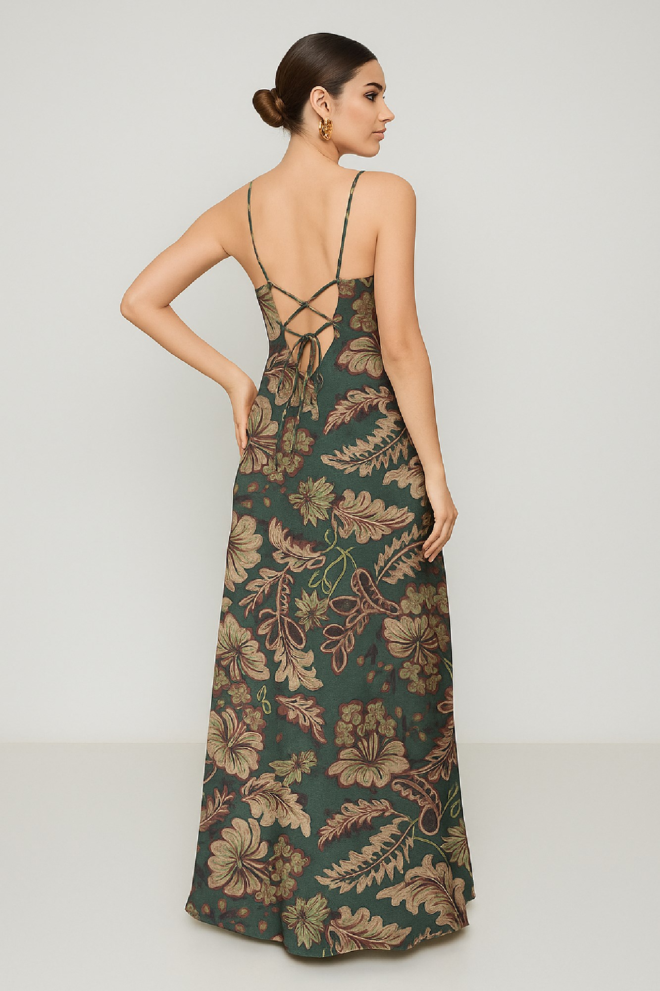 Picture of Maxi dress with slit and thin straps