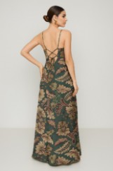 Picture of Maxi dress with slit and thin straps