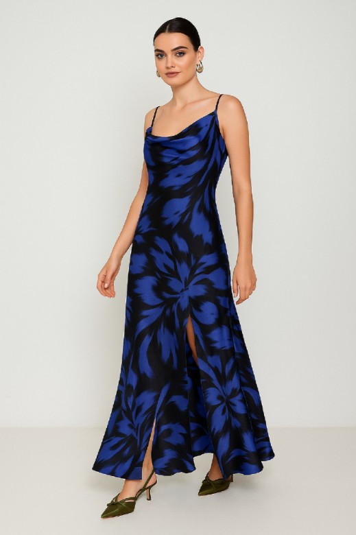 Picture of Maxi dress with slit and thin straps