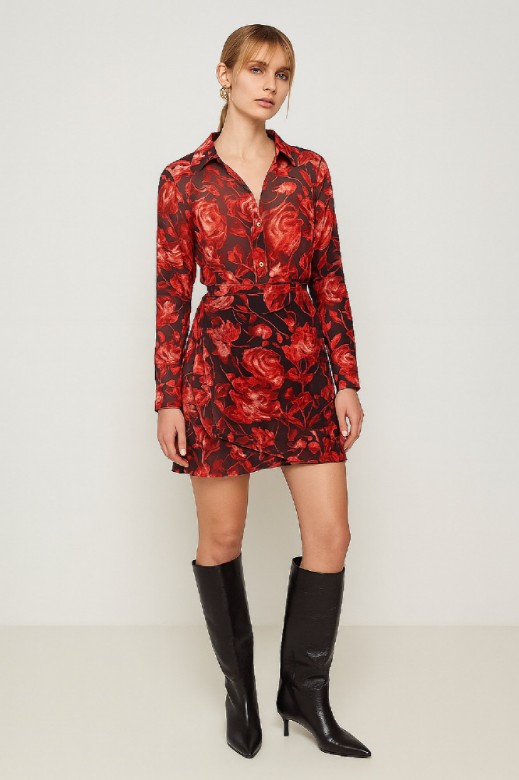 Picture of Silky touch loose shirt with semi-transparency