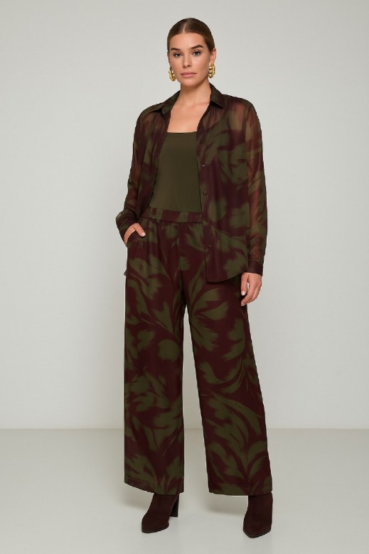 Picture of Silky touch loose shirt with semi-transparency