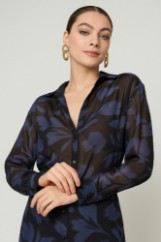 Picture of Silky touch loose shirt with semi-transparency