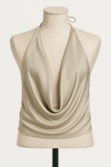Picture of Premium satin blouse with deep neckline
