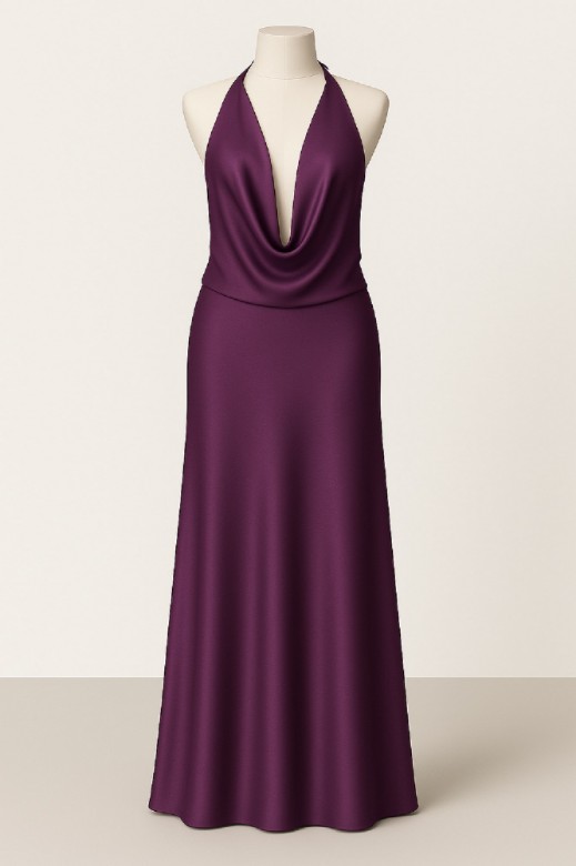 Picture of Premium satin blouse with deep neckline