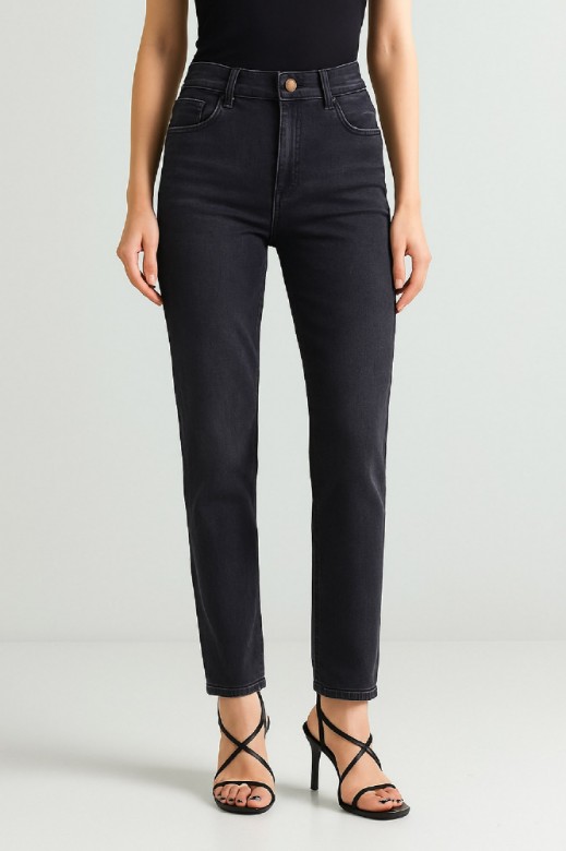 Picture of High-Waisted Straight Fit Jeans
