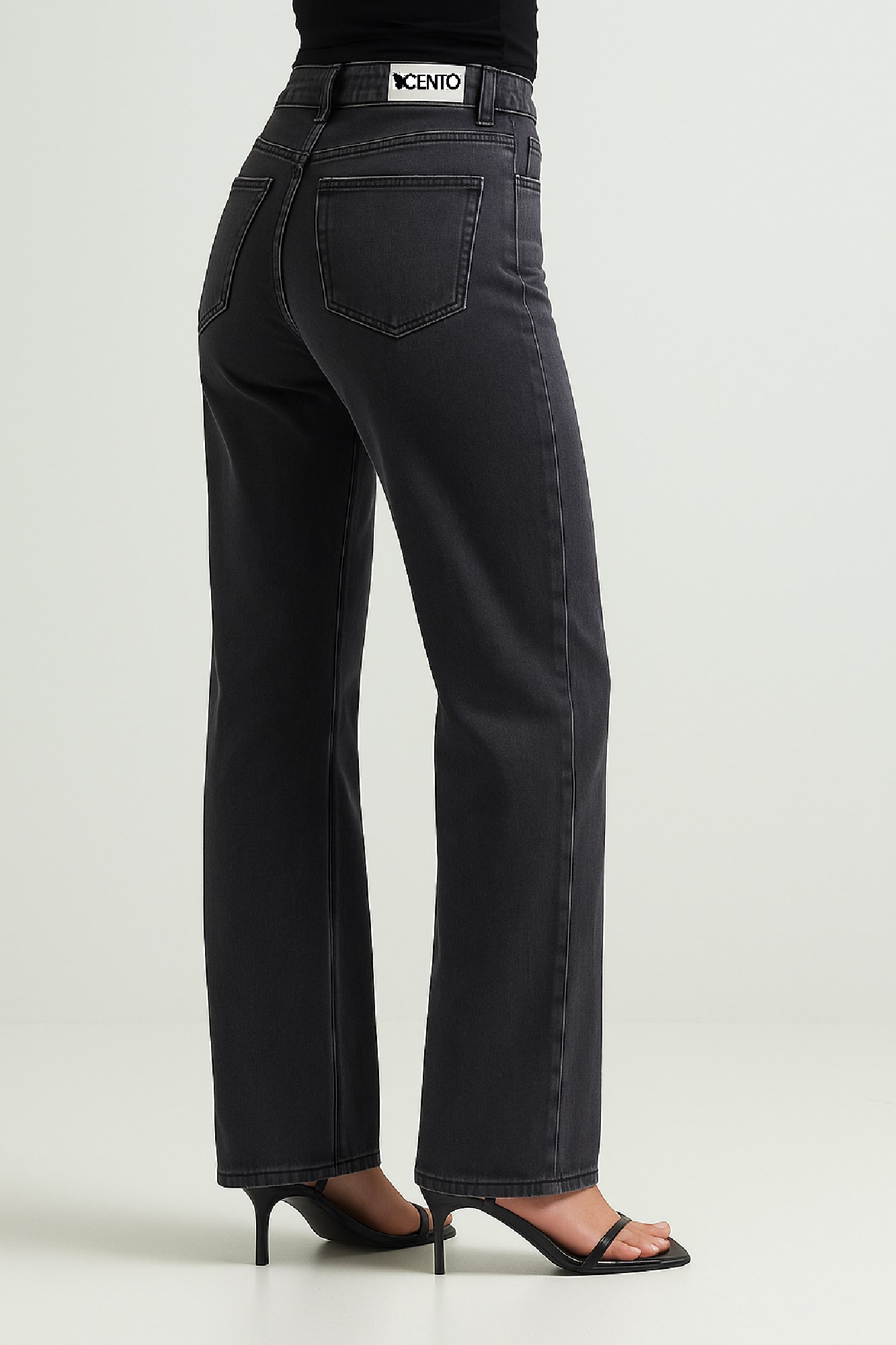 Picture of High-Waisted Straight Fit Jeans