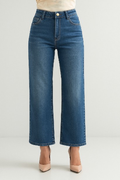 Εικόνα της Ψηλόμεσο Παντελόνι Wide Leg