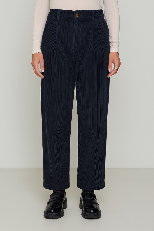 Εικόνα της Ψηλόμεσο παντελόνι κοτλέ straight fit