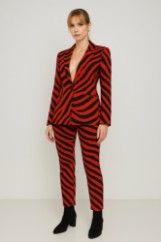 Picture of Zebra print fabric slim trousers