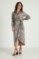 Picture of Satin Printed Wrap Dress with Waist Tie