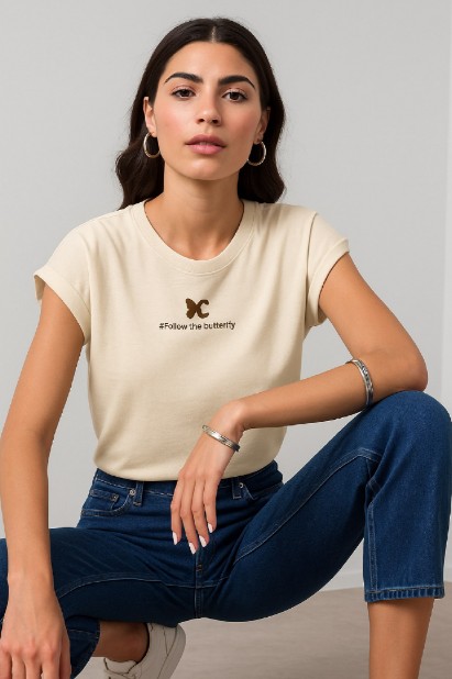 Εικόνα της T-shirt βαμβακερό CENTO butterfly