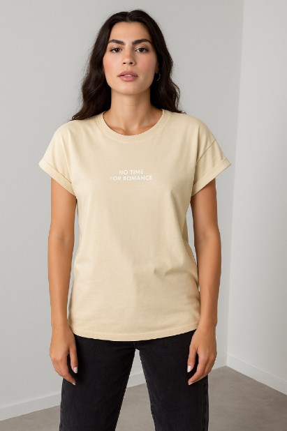 Εικόνα της T-shirt βαμβακερό "NO TIME"