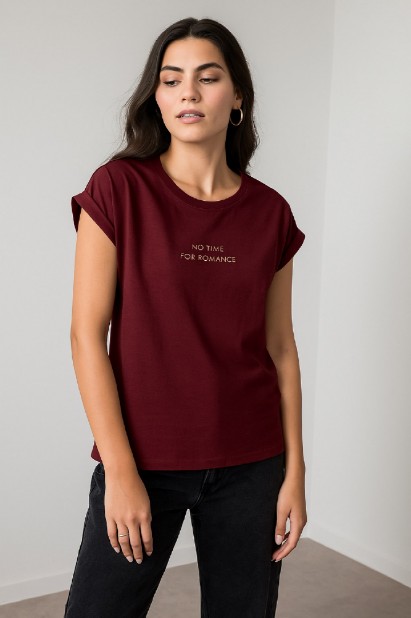 Εικόνα της T-shirt βαμβακερό "NO TIME"