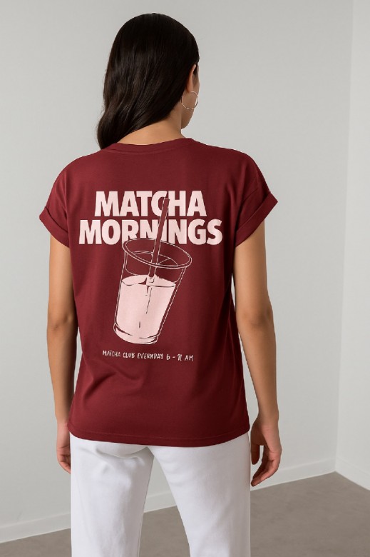 Picture of "MATCHA MORNINGS" cotton T-shirt