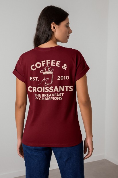 Picture of "COFFEE & CROISSANTS" cotton T-shirt